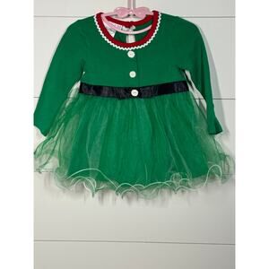 Bonnie Baby Green Tulle Christmas dress size 12 months